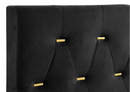 Kendall Tufted Panel Queen Bed Black And Gold