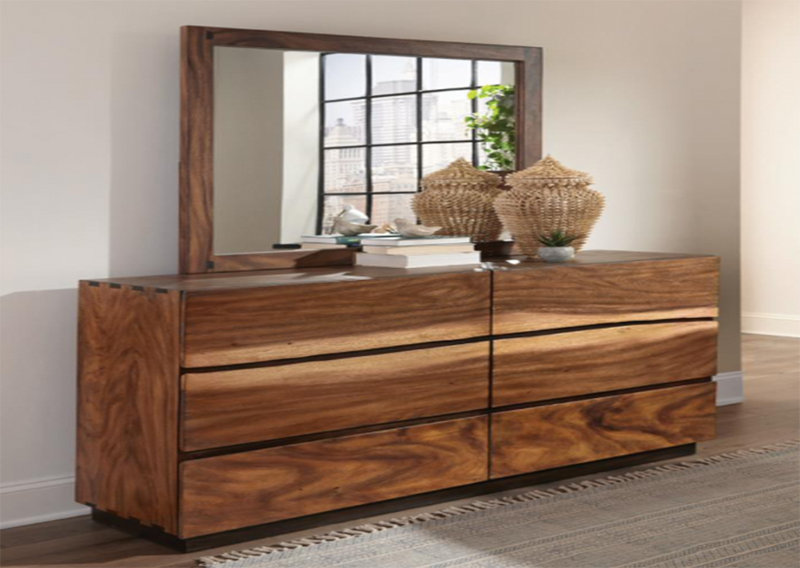 Winslow Eastern Queen Bed Smokey Walnut and Coffee Bean.