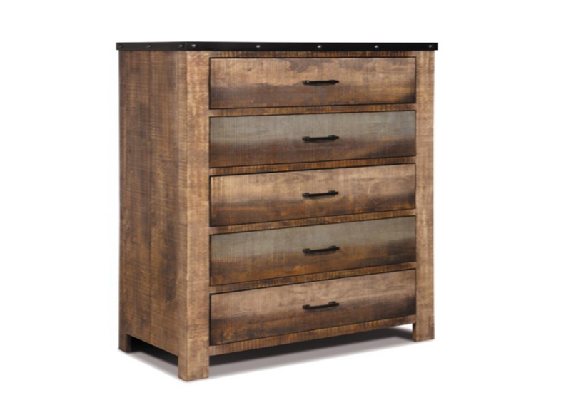 Sembene Queen Panel Bed Antique Multi-Color.