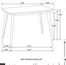 Breckenridge Rectangle Dining Room Set Matte White And Natural Oak.