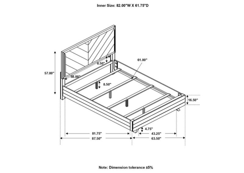 Taylor Upholstered Queen Panel Bed Light Honey Brown And Grey