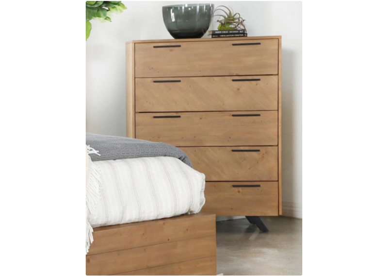 Taylor Upholstered Queen Panel Bed Light Honey Brown And Grey