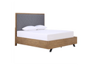 Taylor Upholstered Queen Panel Bed Light Honey Brown And Grey