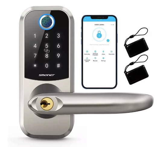 SMONET H1-BF Smart Lock With Handle & G2 Gateway Remote