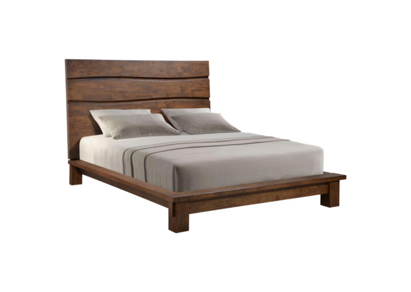 Genevieve Queen Platform Bed Dark Brown