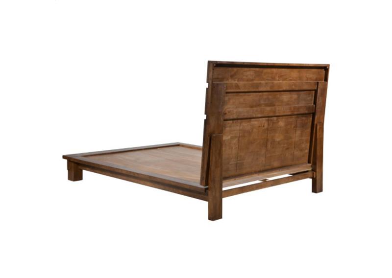 Genevieve Queen Platform Bed Dark Brown