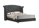 Melody Queen Wingback Upholstered Bed Grey
