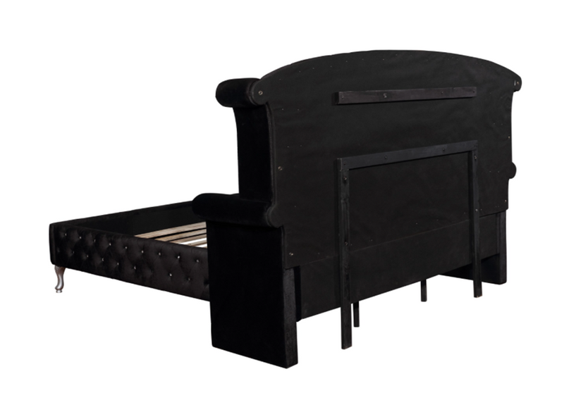 Deanna Queen Tufted Upholstered Bed Black