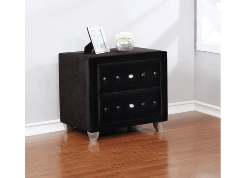 Deanna Queen Tufted Upholstered Bed Black