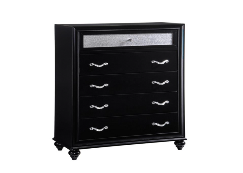 Barzini King Tufted Upholstered Bed Black