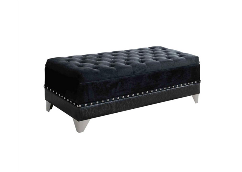 Barzini King Tufted Upholstered Bed Black