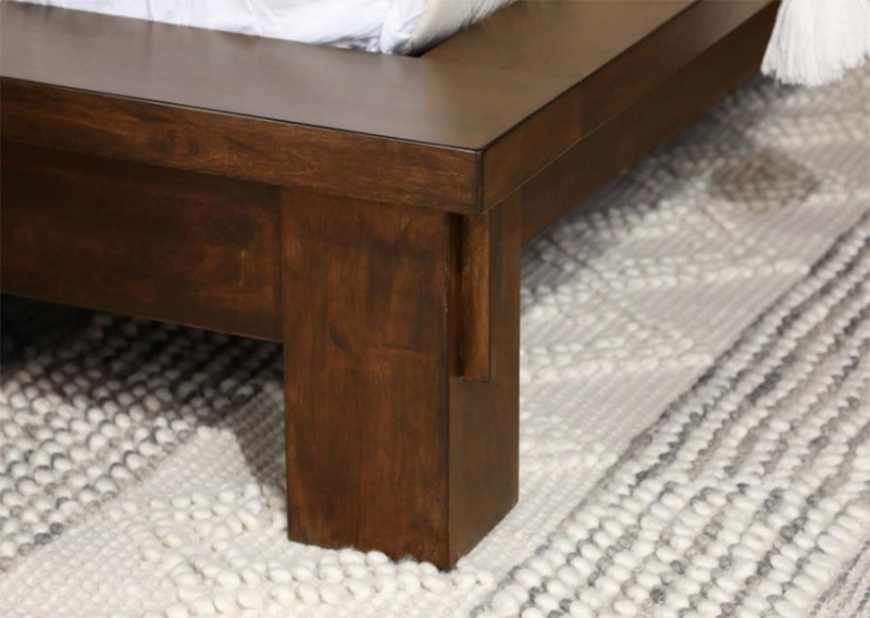 Genevieve Queen Platform Bed Dark Brown
