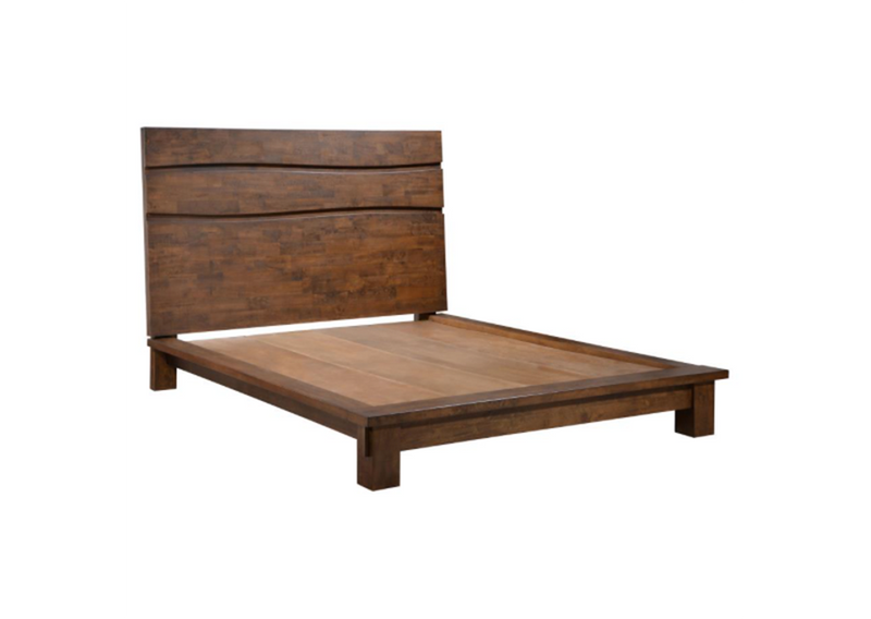 Genevieve Queen Platform Bed Dark Brown