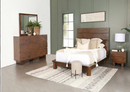 Genevieve Queen Platform Bed Dark Brown