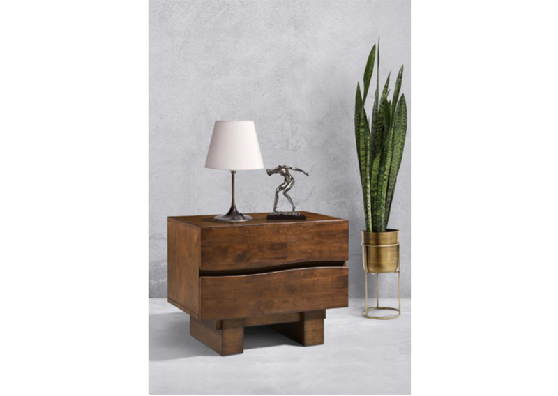 Genevieve Queen Platform Bed Dark Brown