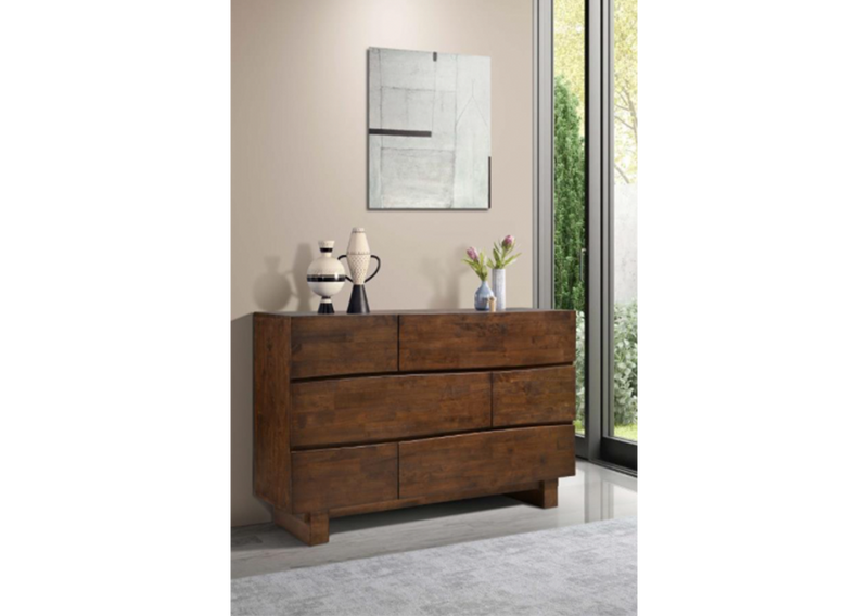 Genevieve Queen Platform Bed Dark Brown