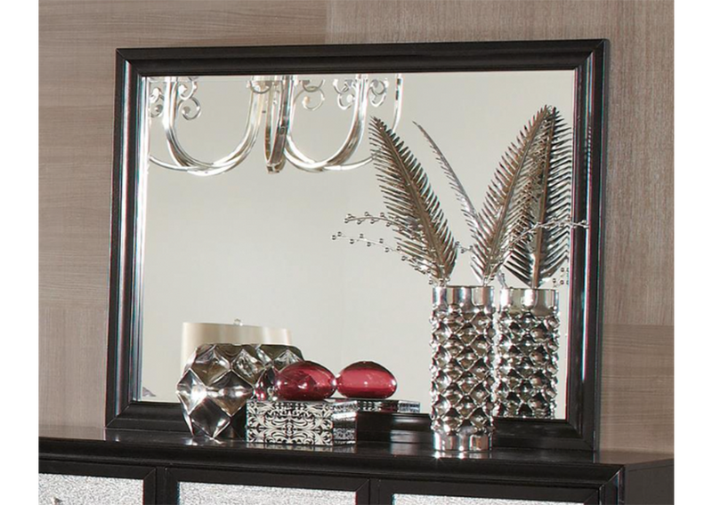 Barzini Queen Upholstered Bed Black And Grey