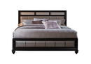 Barzini Queen Upholstered Bed Black And Grey