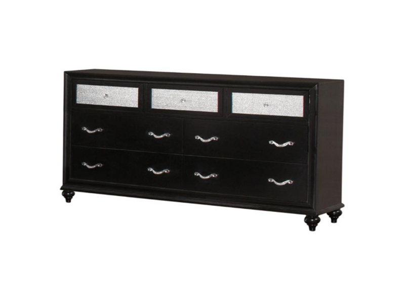 Barzini Queen Upholstered Bed Black And Grey