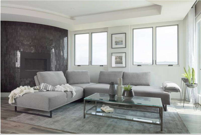 Arden 2-Piece Adjustable Back Sectional Taupe