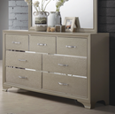 Beaumont Upholstered Queen Bed Champagne.