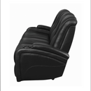 Delange Power Sofa With Headrests Black