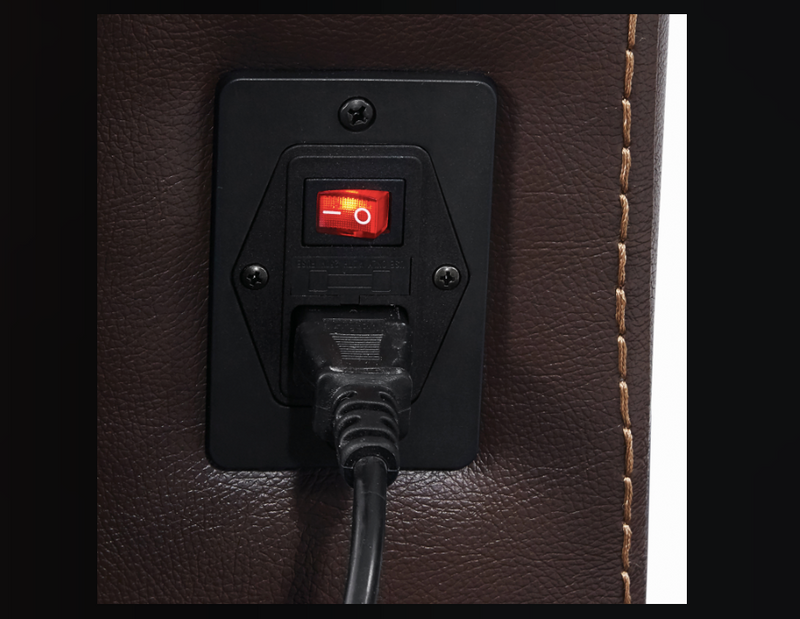 Upholstered Power^3 Recliner With Power Headrest Brown