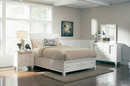 Sandy Beach Queen Storage Sleigh Bed White