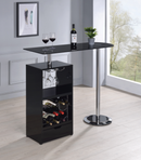 Drawer Bar Table Glossy Black