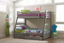 Ashton Twin Over Full 2-Drawer Bunk Bed White