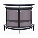 Bar Unit Black And Chrome. 2-Tier