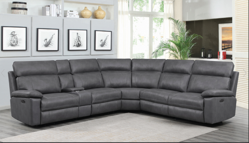 Albany 6-Piece Power^2 Sectional Brown