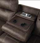 Brixton Upholstered Motion With Cup Holders Buckskin. 3 PC SET
