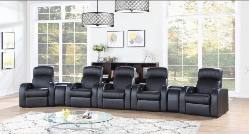 Cyrus Home Theater Upholstered Recliner Black