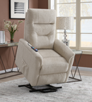 Tufted Upholstered Power Lift Recliner Grey