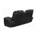 Delange Power Sofa With Headrests Black