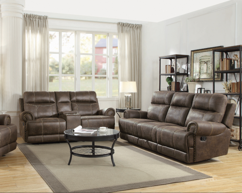 Brixton Upholstered Motion With Cup Holders Buckskin. 3 PC SET