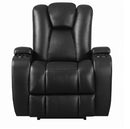 Delange Power Sofa With Headrests Black