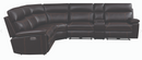 Albany 6-Piece Power^2 Sectional Brown