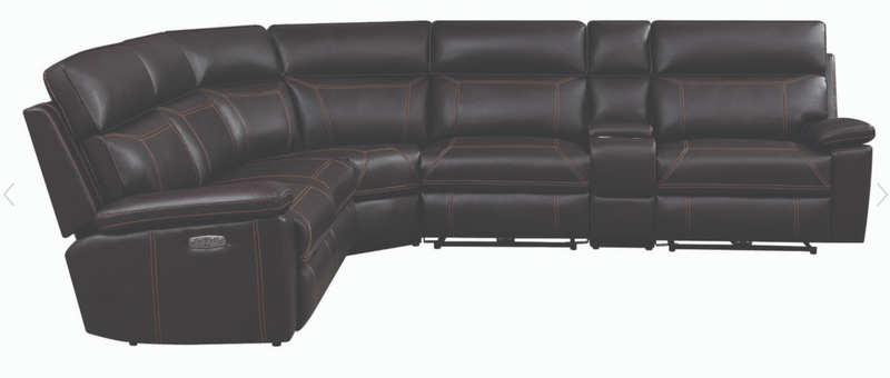 Albany 6-Piece Power^2 Sectional Brown