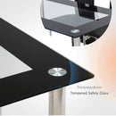 Glass Dining Table Set 4 Chairs Room Kitchen Breakfast Furniture. 5 PC Set