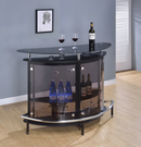 Bar Unit Black And Chrome. 2-Tier