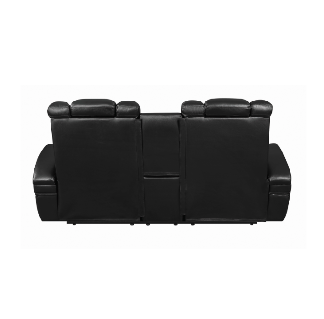 Delange Power Sofa With Headrests Black