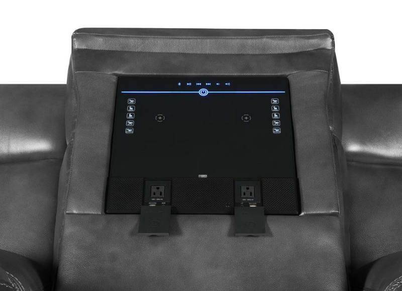 Shallowford 3-Piece Upholstered Power^2 Sectional Hand Rubbed Charcoal