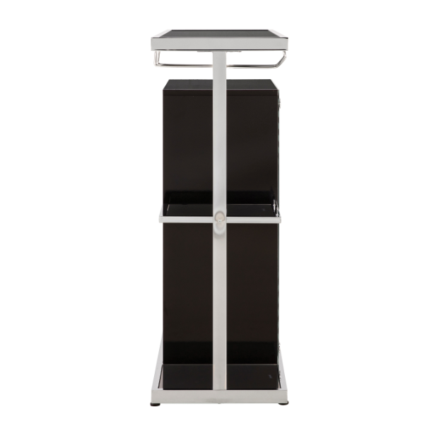 Bar Unit Glossy Black And White. 2-Tier