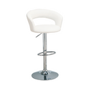 Adjustable Bar Stool White, Black And Chrome. 29"