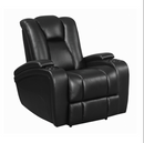 Delange Power Sofa With Headrests Black