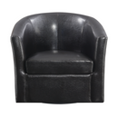 Upholstery Sloped Arm Accent Swivel Chair Champagne