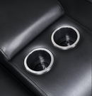 Delange Power Sofa With Headrests Black