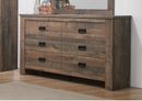 Frederick Queen Sleigh Panel Bed Weathered Oak